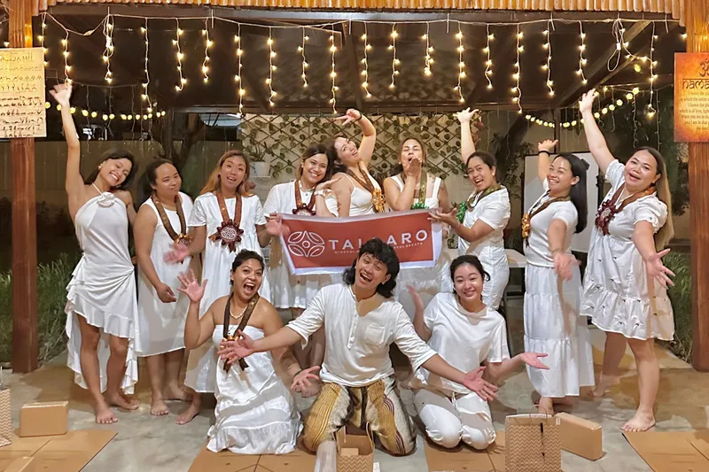 Participants in a heart-centered circle during Tallaro’s first Heartbreak Healing Retreat
